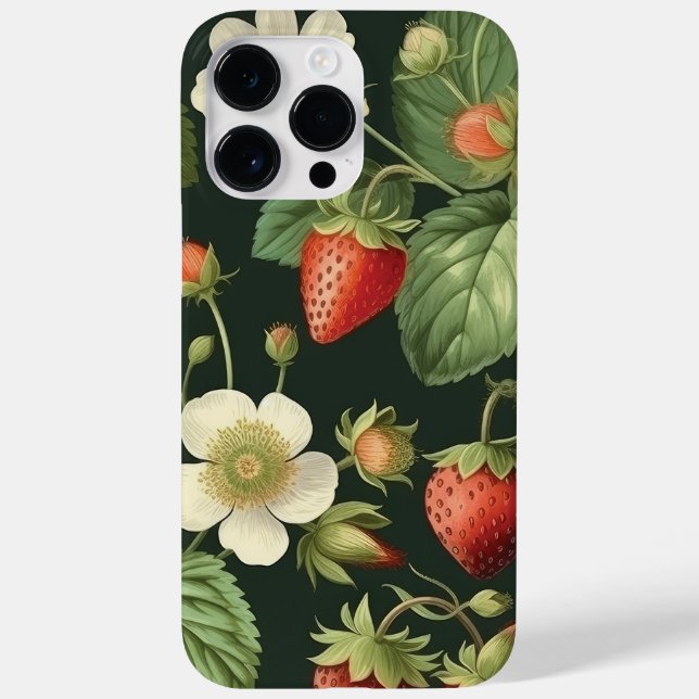 Coques Case-Mate iPhone Fraises sauvages Vibe d'été Aquarelle (Verso)