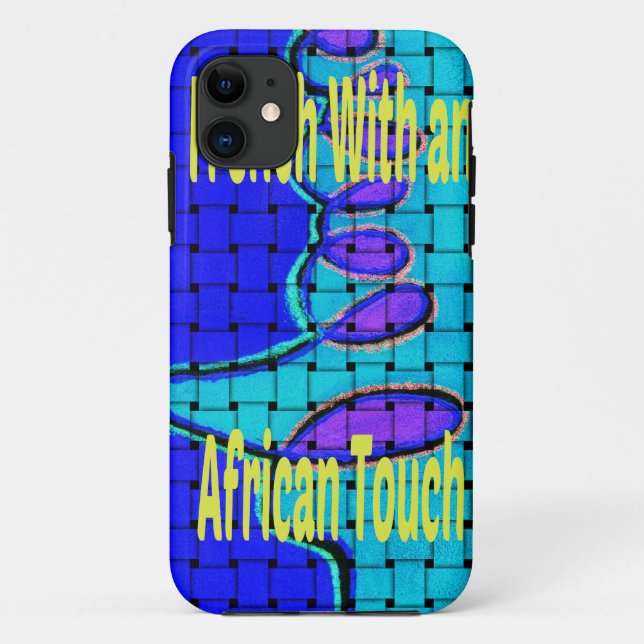 Coques Case-Mate iPhone Français Bleu Africain Tissé Abstrait violet forme (Dos)
