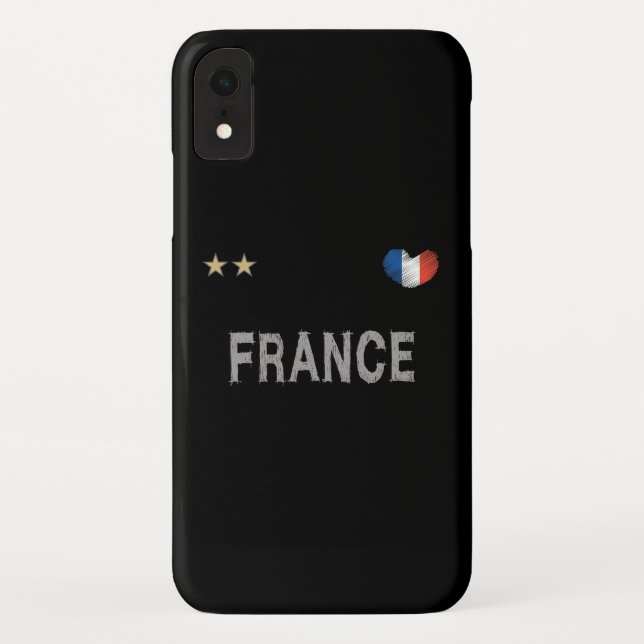 Coques Case-Mate iPhone France Football Fan Chemise Coeur (Dos)