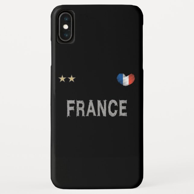 Coques Case-Mate iPhone France Football Fan Chemise Coeur (Dos)
