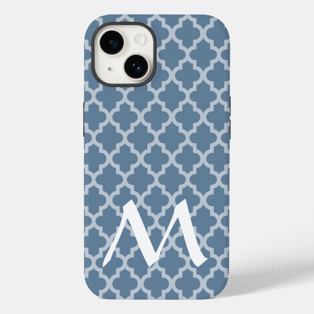 Coques Case-Mate iPhone French Grey Marocain Moods Quatrefoil (Verso)