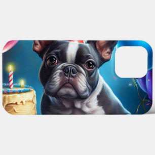 Case-Mate iPhone Case Frenchie Birthday Bash : Un mignon Bulldog françai