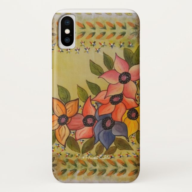 Coques Case-Mate iPhone Frida Kahlo Flore Peinte (Dos)
