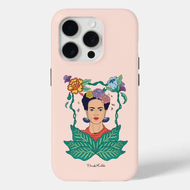 Coques Case-Mate iPhone Frida Kahlo Graphisme du cadre floral (Verso)