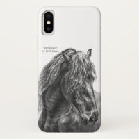 Friesian Horse Portrait Wavy Mane