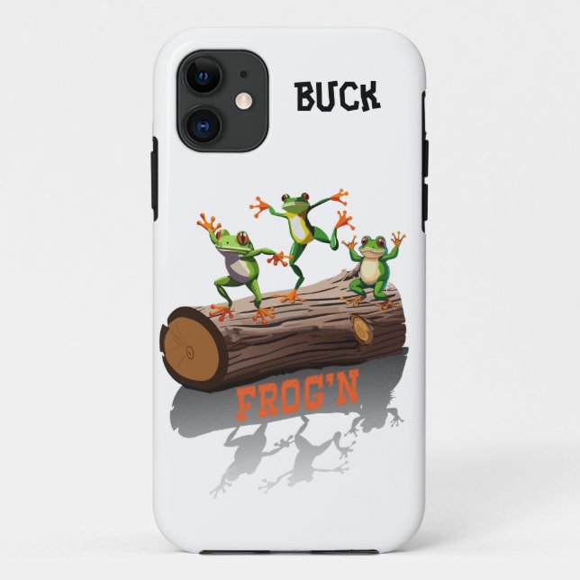 Coques Case-Mate iPhone "Frog'n" Personnalisable  (Dos)