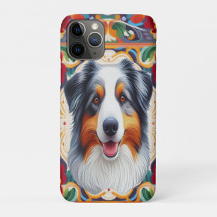 Case-Mate iPhone Case Frontière colorée fleurie du chien berger australi