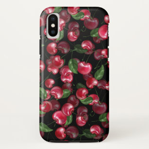 Case-Mate iPhone Case Fruit cerise sur noir