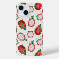 Fruit de dragon rouge sur blanc