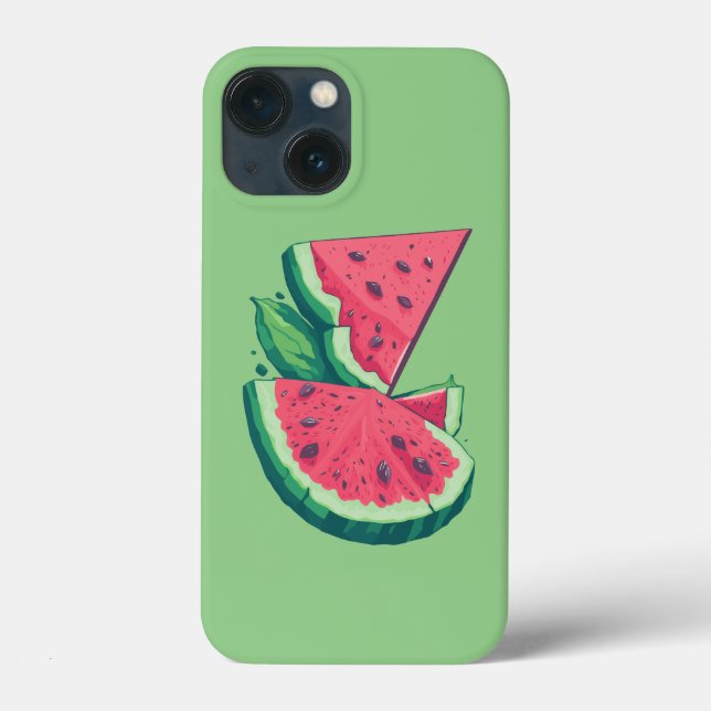 Coques Case-Mate iPhone Fruit d'eau vert et rose simple Fruit frais (Verso)