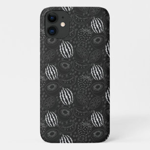 Case-Mate iPhone Case Fruit sans couture motif noir et blanc Tropical