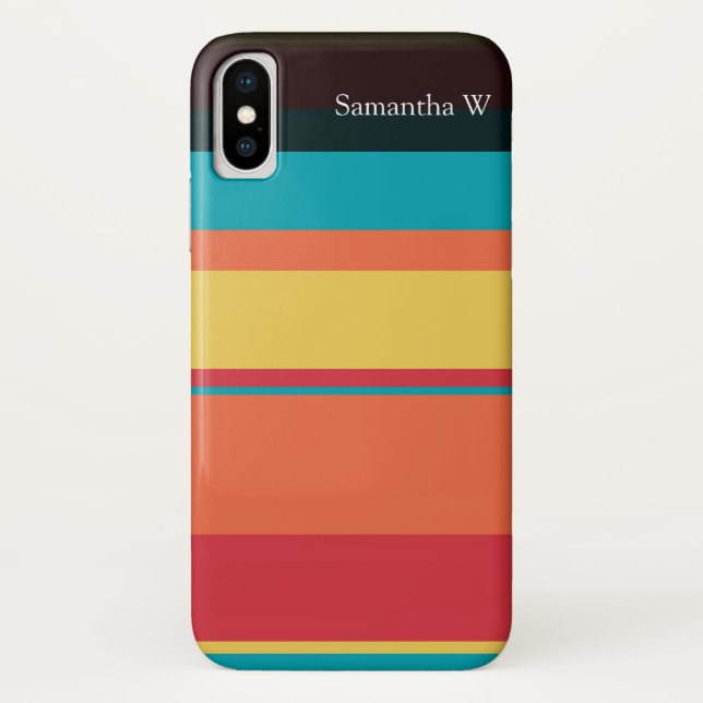 Coques Case-Mate iPhone Fruit Tropical Tonal Stripes (Dos)