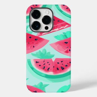 Coque Pour iPhone 14 Pro Fruits doux de pastèque frais été stylisé