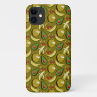 Fruits tropicaux sans soudure motif jaune