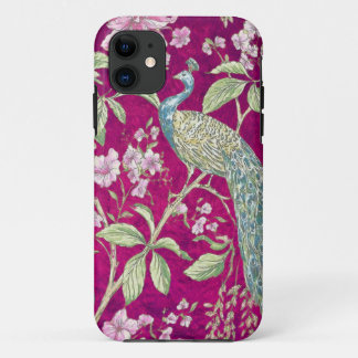 Case-Mate iPhone Case Fuchsia Chinoiserie paon floral