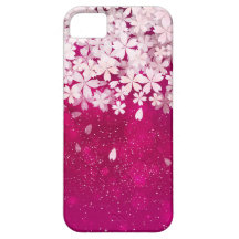 Fuchsia de fleurs de cerisier de Sakura et fleurs