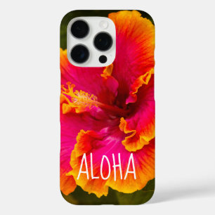 Coques iPhone 16 Pro Fuchsia hawaïenne et Hibiscus orangés de Kauai Ca