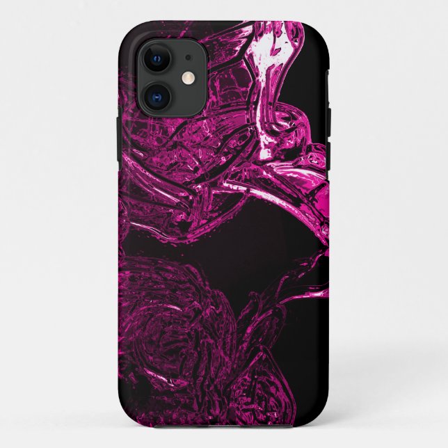 Coques Case-Mate iPhone Fuchsia liquide impressionnant (Dos)
