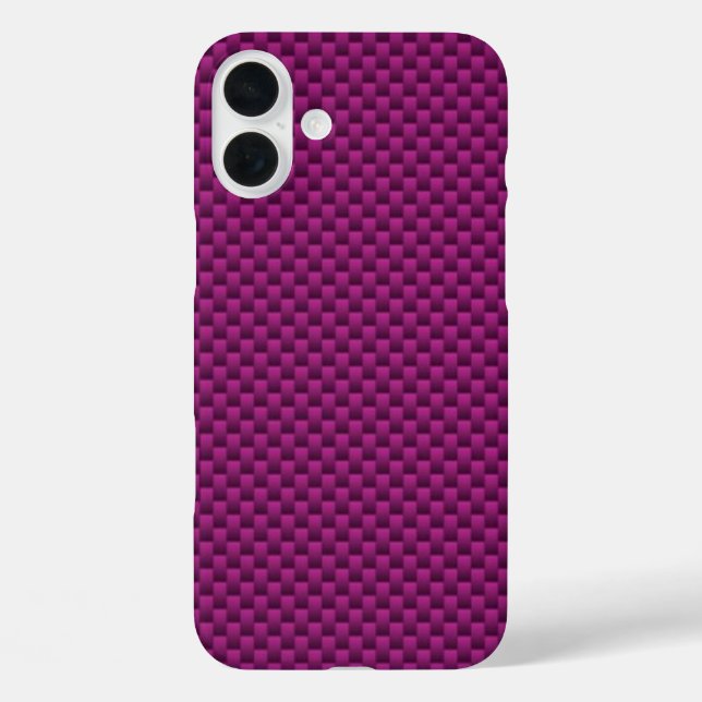Coques Case-Mate iPhone Fuchsia Pink Fibre de carbone Texture automobile (Verso)