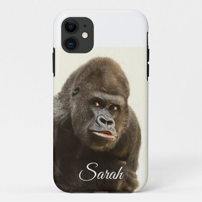 Coques Case-Mate iPhone Fun Gorilla Animal Art Custom (Dos)