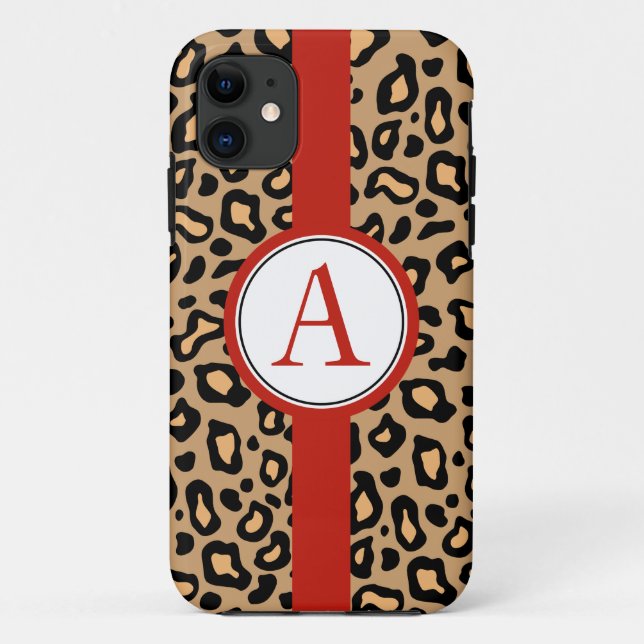 Coques Case-Mate iPhone Fun Monogrammed Leopard iPhone 5 Case Mate (Dos)