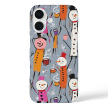 Fun Silly Snowmen Boire du cacao chaud