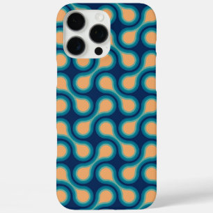 Coques iPhone 16 Pro Max Funky 1970 Metaball Graphic Circle Barbell Blue