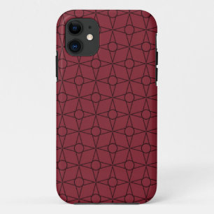 Coques Pour iPhone Funky Geometry BT iPhone 5 Coque, Maroon