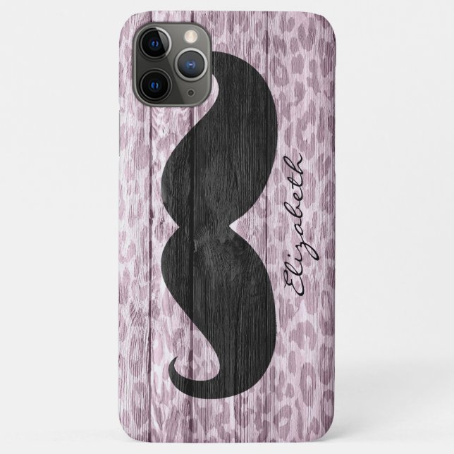 Coques Case-Mate iPhone Funky Mustache Custom Monogramme (Dos)