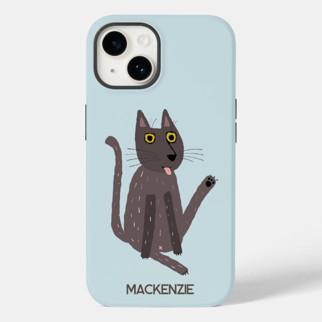 Coques Case-Mate iPhone Funny Humour de chat personnalisé (Verso)