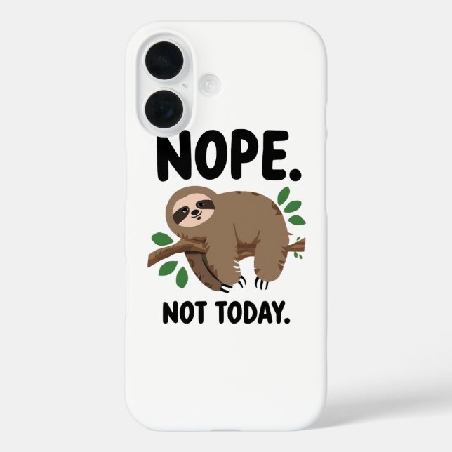 Coques Case-Mate iPhone Funny Introvert Humor with a Lazy Sloth (Verso)