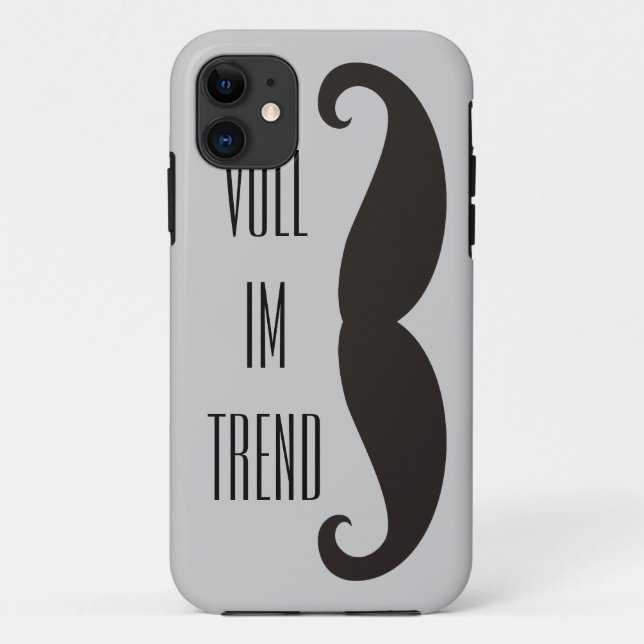 Coques Case-Mate iPhone Funny Mustache / Schnurrbart + votre texte (Dos)