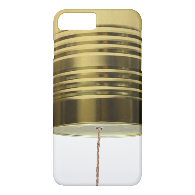 Coques Case-Mate iPhone Funny Retro Tin Can String Téléphone (Dos)