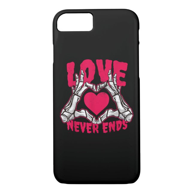 Coques Case-Mate iPhone Funny Valentines Day Skeleton Heart Mains (Dos)