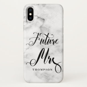 Case-Mate iPhone Case Futur du marbre Mme Script Calligraphy Mariée à êt