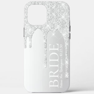 Case-Mate iPhone Case Futur épouse Mrs Silver Glitter Drip