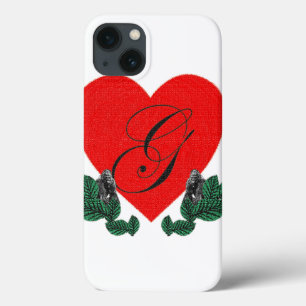 iPhone 13 Case G dans un coeur ( personnalisable)