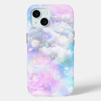 Coque Pour iPhone 15 Galaxie dans les nuages