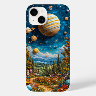 Coque Pour iPhone 14 Galaxie des planètes de lune