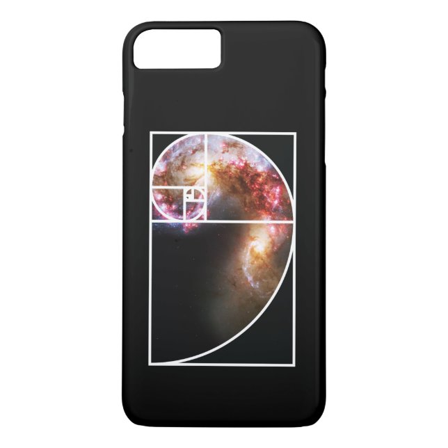 Coques Case-Mate iPhone Galaxie en spirale de Fibonacci (Dos)