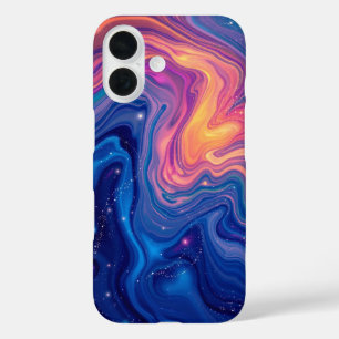 Coques iPhone 16 Galaxie Liquide : Un Abstrait qui métissent