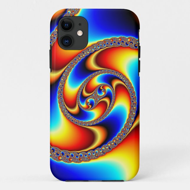 Coques Case-Mate iPhone Galaxie spirale - Art fractal (Dos)
