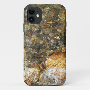 Coque iPhone 11 Galets Brown et gris naturel Abstrait