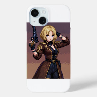 Coque Pour iPhone 15 Gaming Pixel Art Blanket – Cozy Gamer Mood