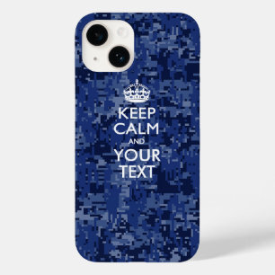 Coque Pour iPhone 14 Garde calme personnalisé ET Votre Texte