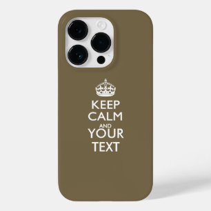 Coque Pour iPhone 14 Pro Garde calme personnalisé ET Votre Texte