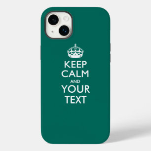 Coque Pour iPhone 14 Plus Garde calme personnalisé ET Votre Texte