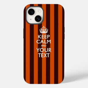 Coque Pour iPhone 14 Garde calme personnalisé ET Votre Texte