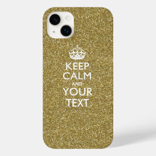 Coque Pour iPhone 14 Plus Garde calme personnalisé ET Votre Texte