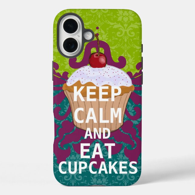 Coques Case-Mate iPhone GARDER CALME et manger Cupcakes changer aqua n'imp (Verso)